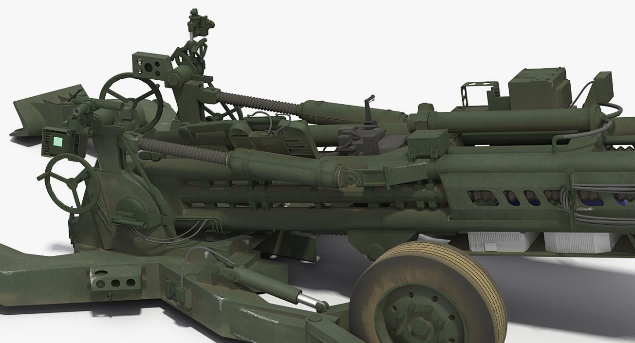 3D Howitzer M777 155mm Rigged