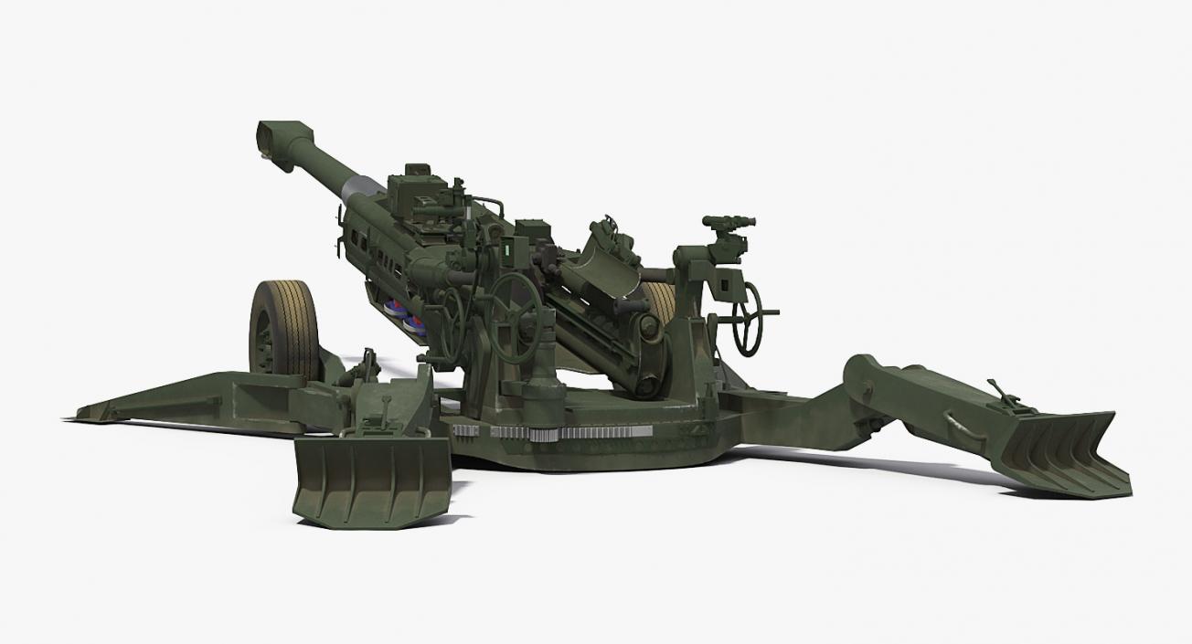 3D Howitzer M777 155mm Rigged