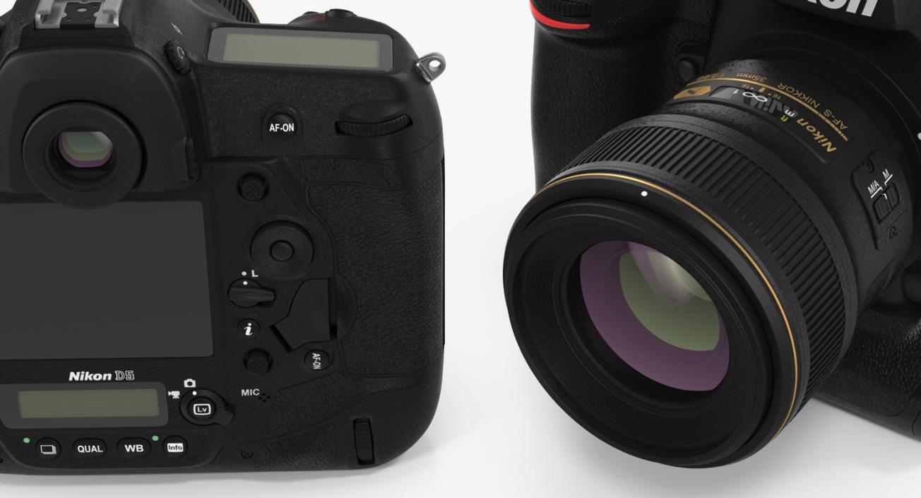 3D Nikon D5 Professional DSLR Camera model