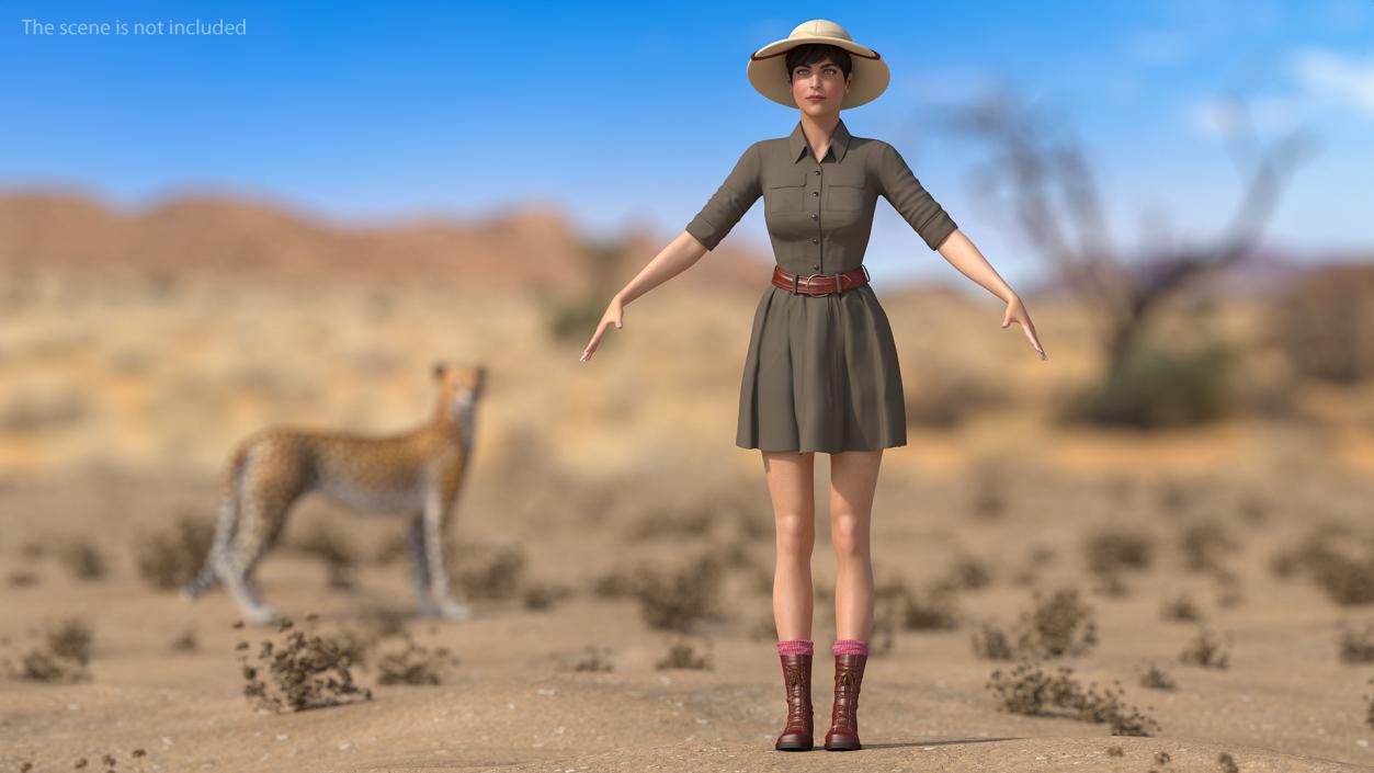 3D Womens Safari Costume with Binocular