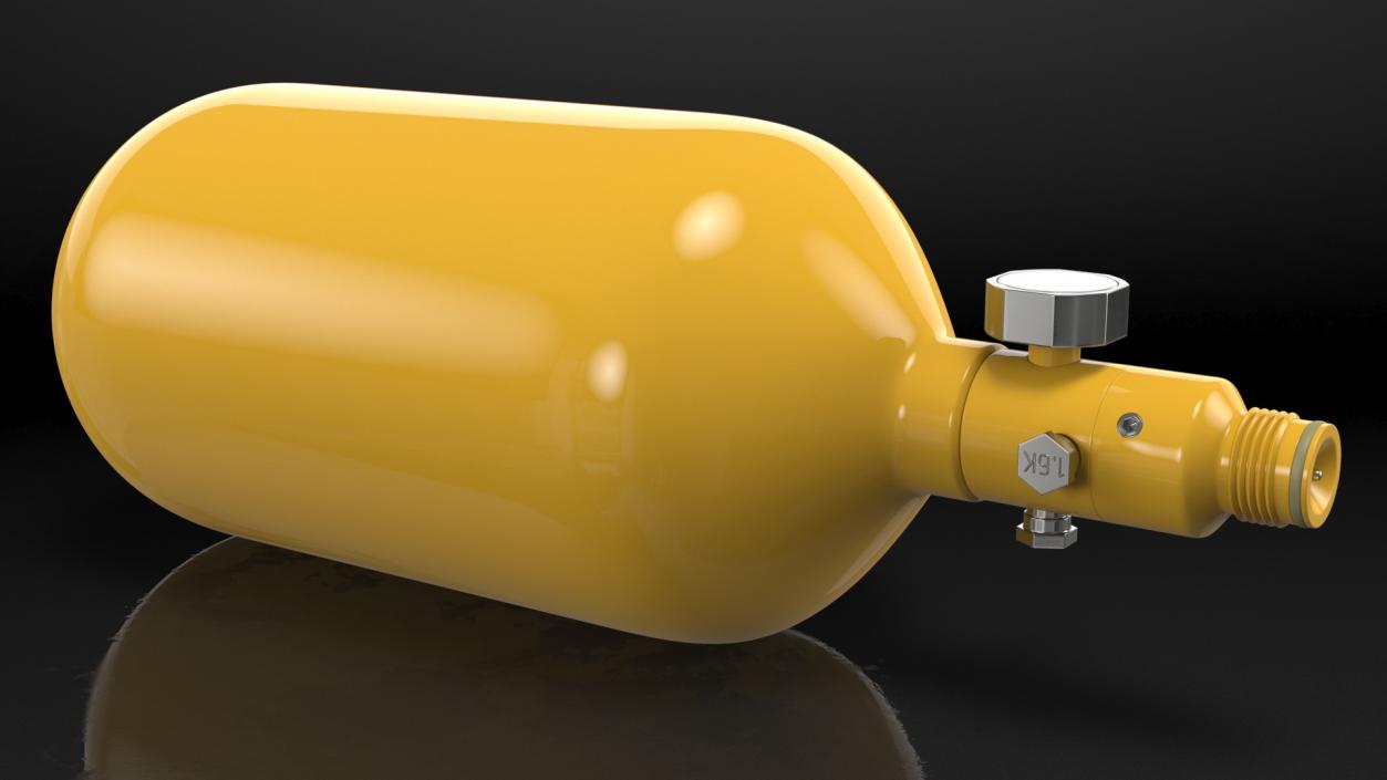 Compressed Air Paintball Tank 3D model