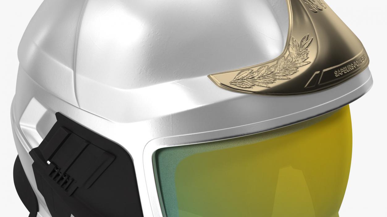 Cairns XF1 Fire Helmet Silver 3D model
