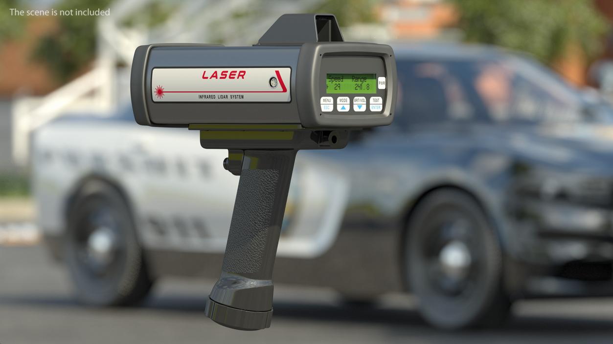 3D model LIDAR Traffic Enforcement Speed Gun