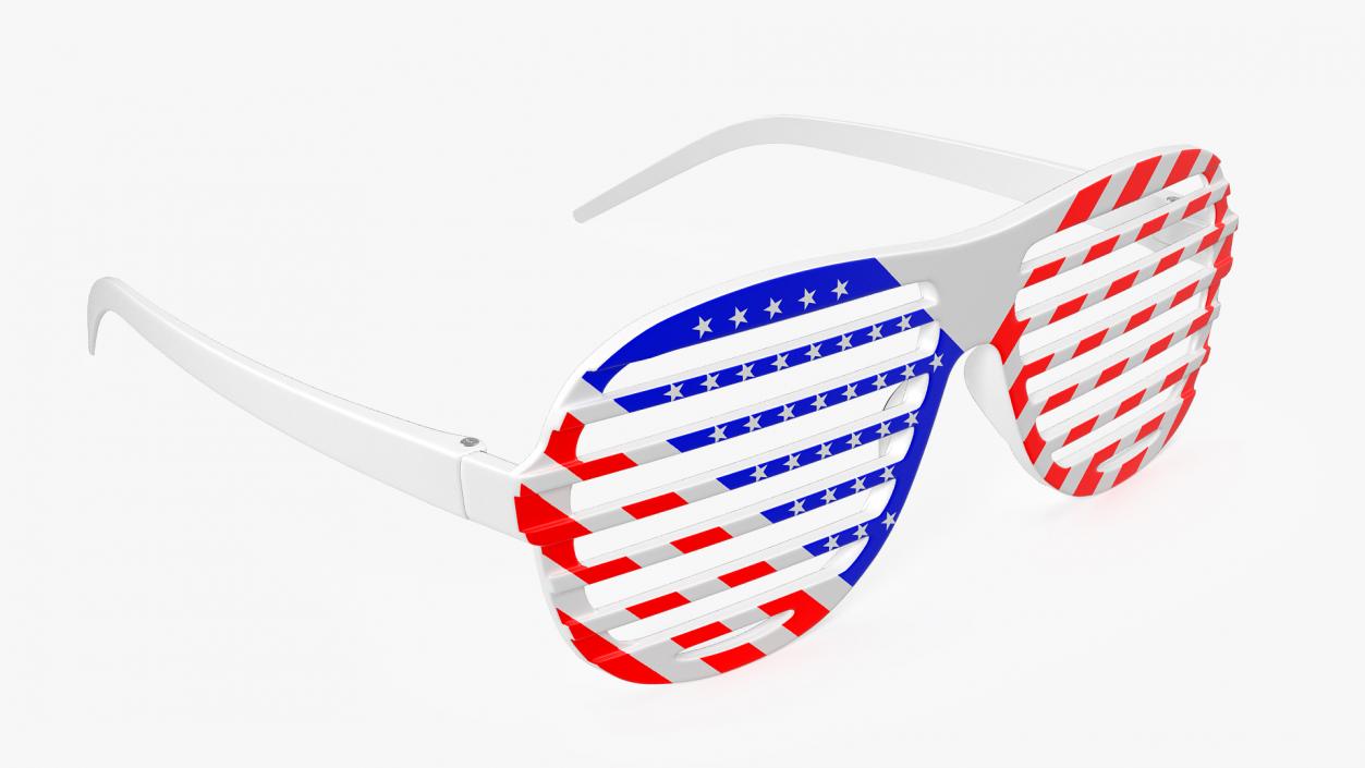 American Flag Shutter Sunglasses 3D