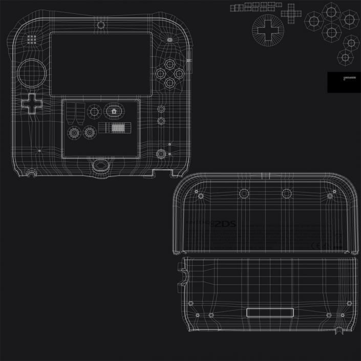 Nintendo 2DS Handheld Game Console 3D model