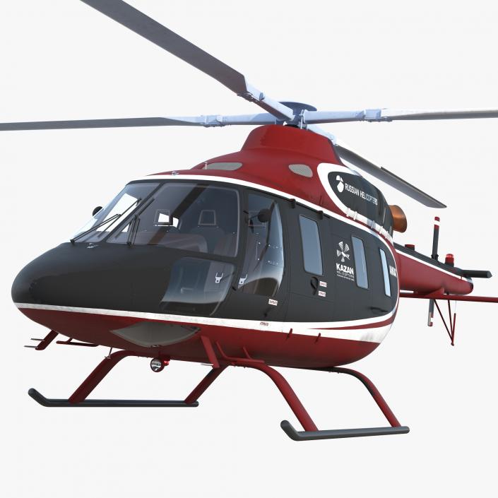 3D Kazan Ansat Russian Light Helicopter
