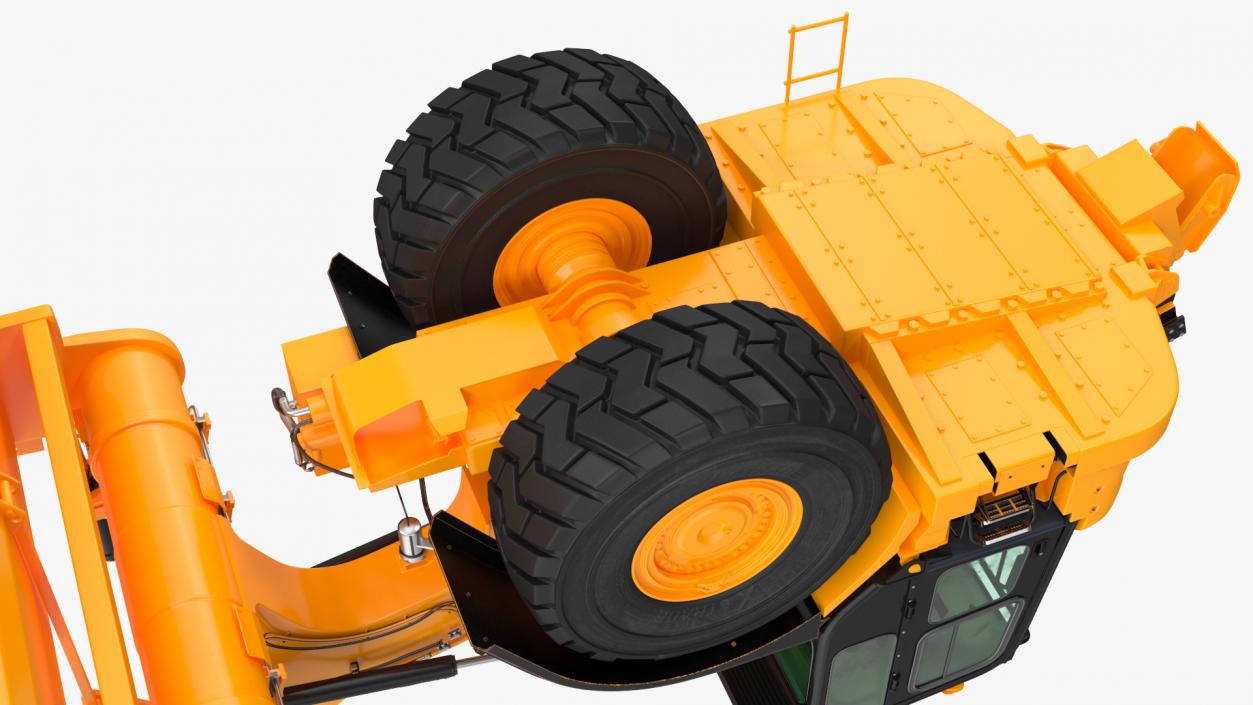 3D model Wheeled Tractor Scraper Rigged