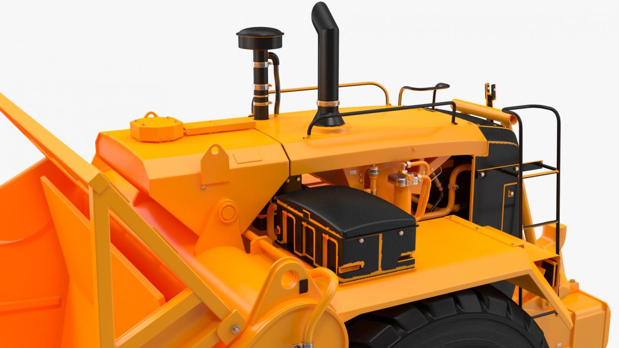 3D model Wheeled Tractor Scraper Rigged