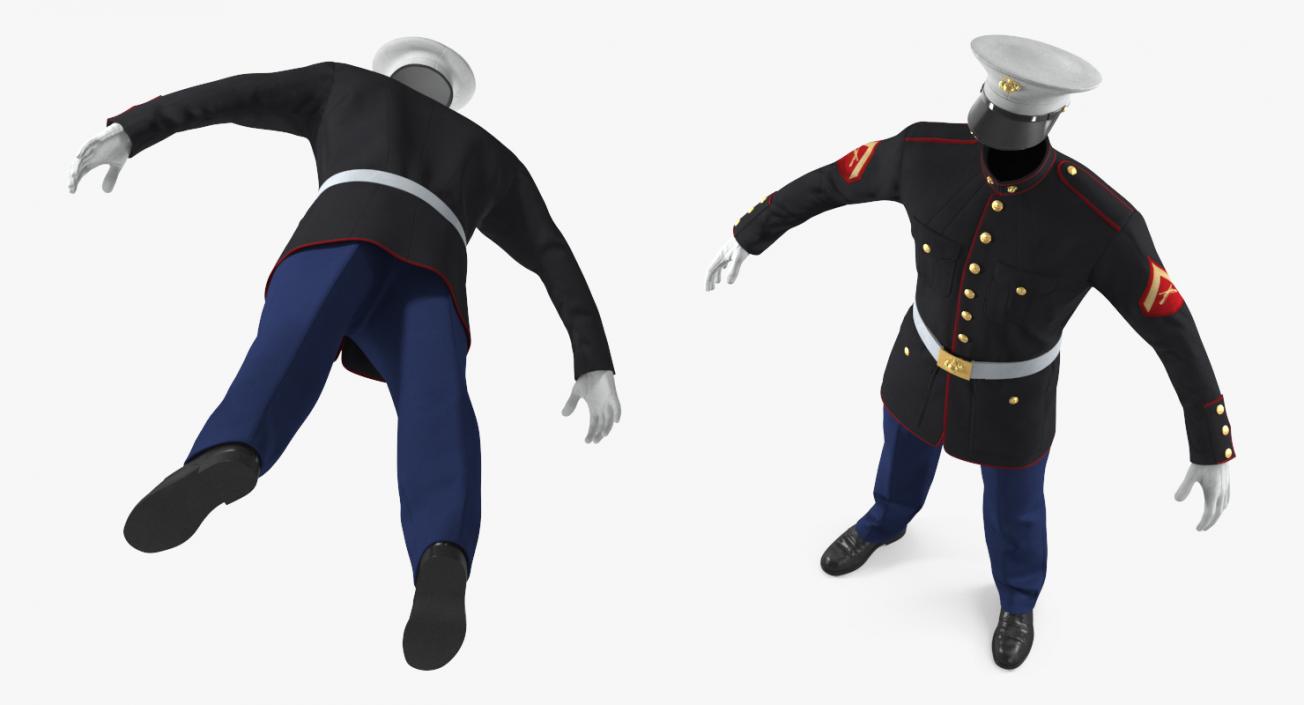 3D model US Marine Corps Parade Uniform