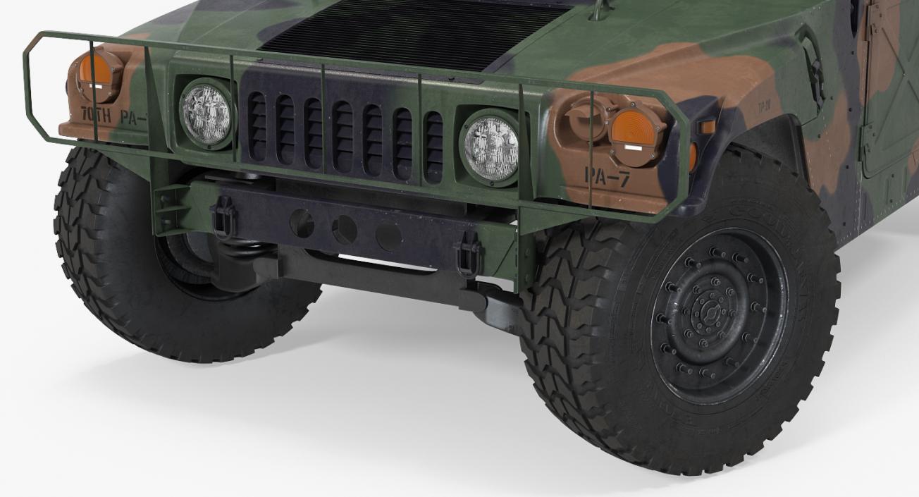 HMMWV M998 Equipped with Avenger Camo 3D