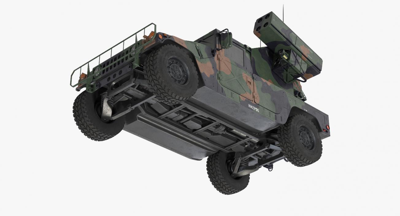 HMMWV M998 Equipped with Avenger Camo 3D