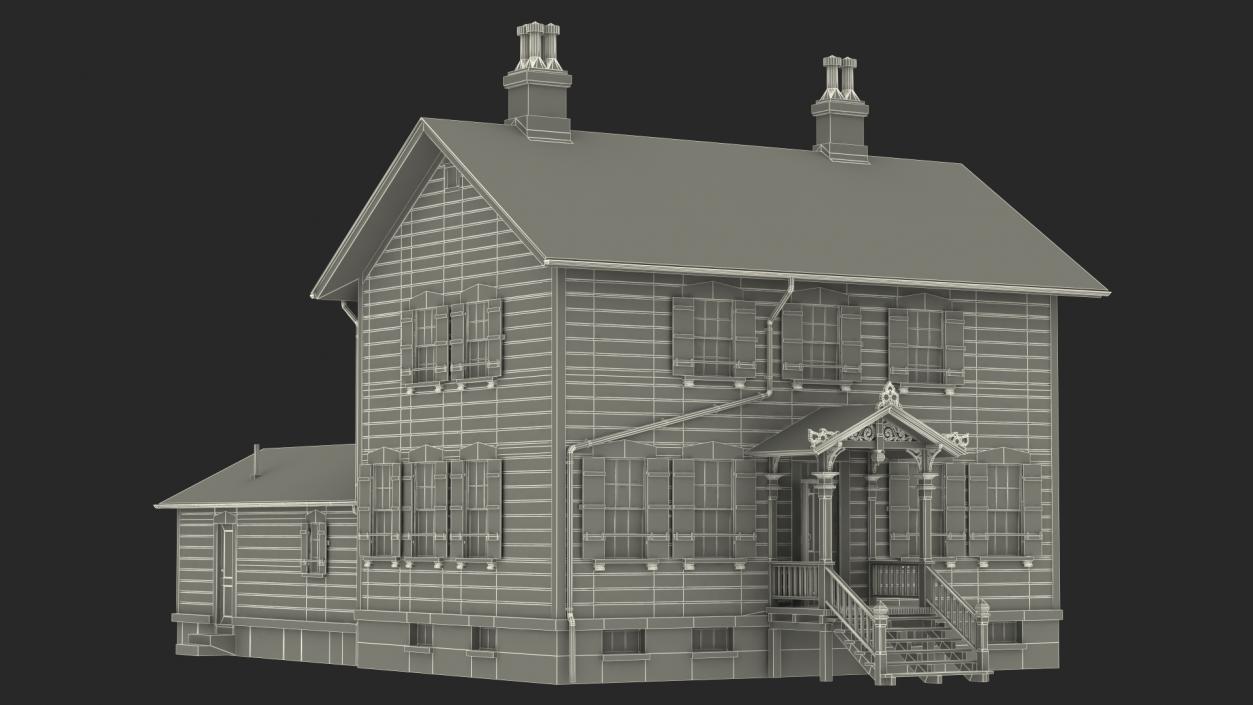 3D Old Wooden House