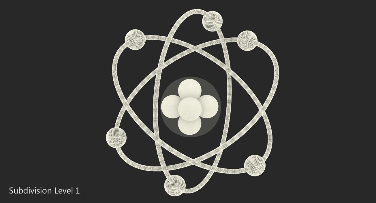 Abstract Atom Orbit 3D model