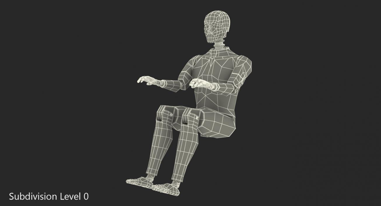 Crash Test Dummy Sitting Posture 3D