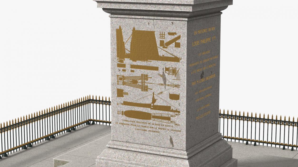Luxor Obelisks Paris France 3D
