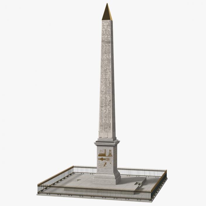 Luxor Obelisks Paris France 3D