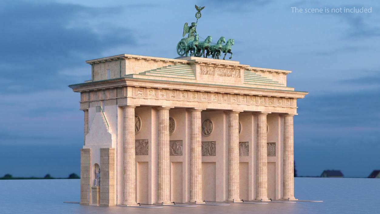 3D Brandenburg Gate Triumphal Arch