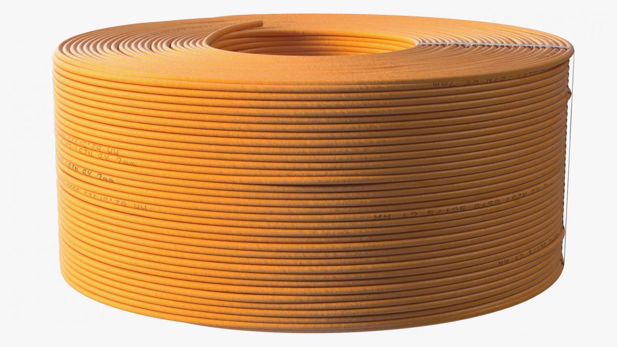 3D model Spool Fiber Optic Cable Orange