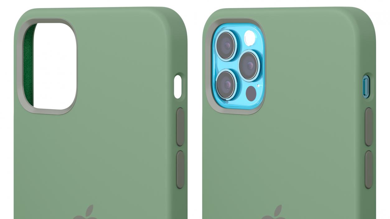 iPhone 12 Pro Max Silicone Case Cyprus Green 3D model