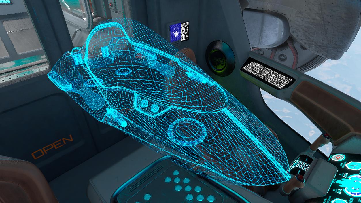 Sci-Fi Dropship Rigged 3D