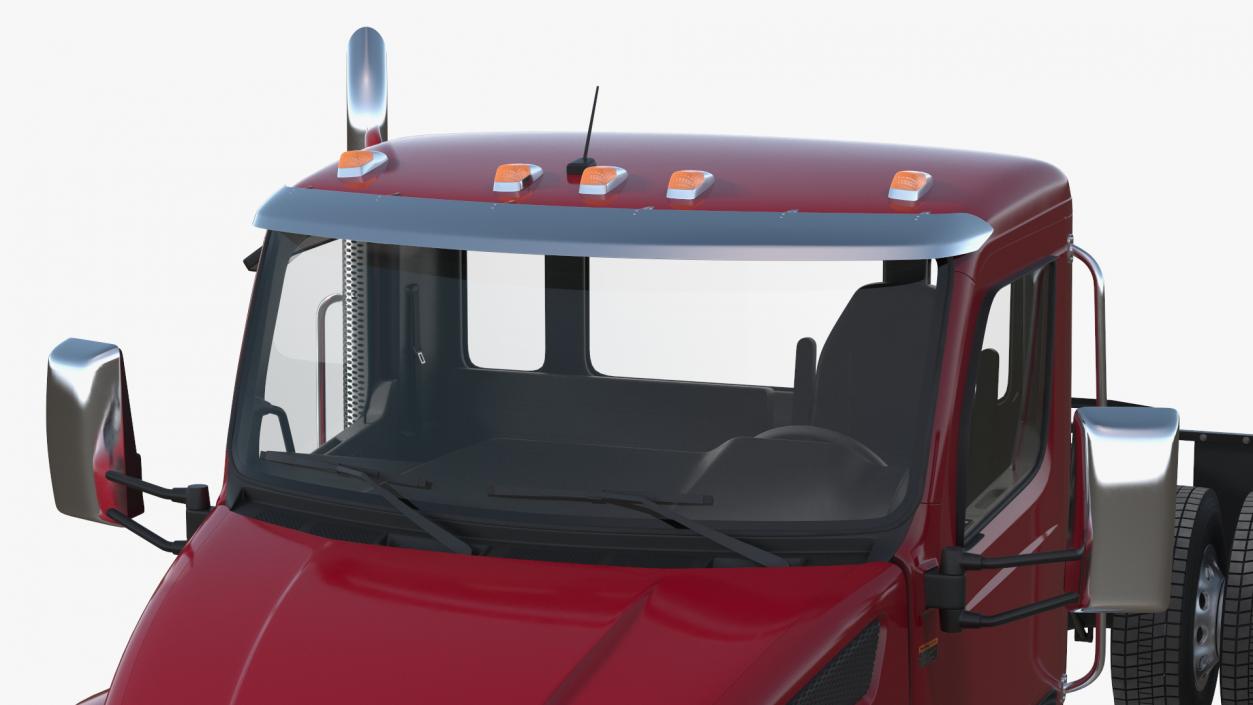 3D Peterbilt 537 Red Truck model