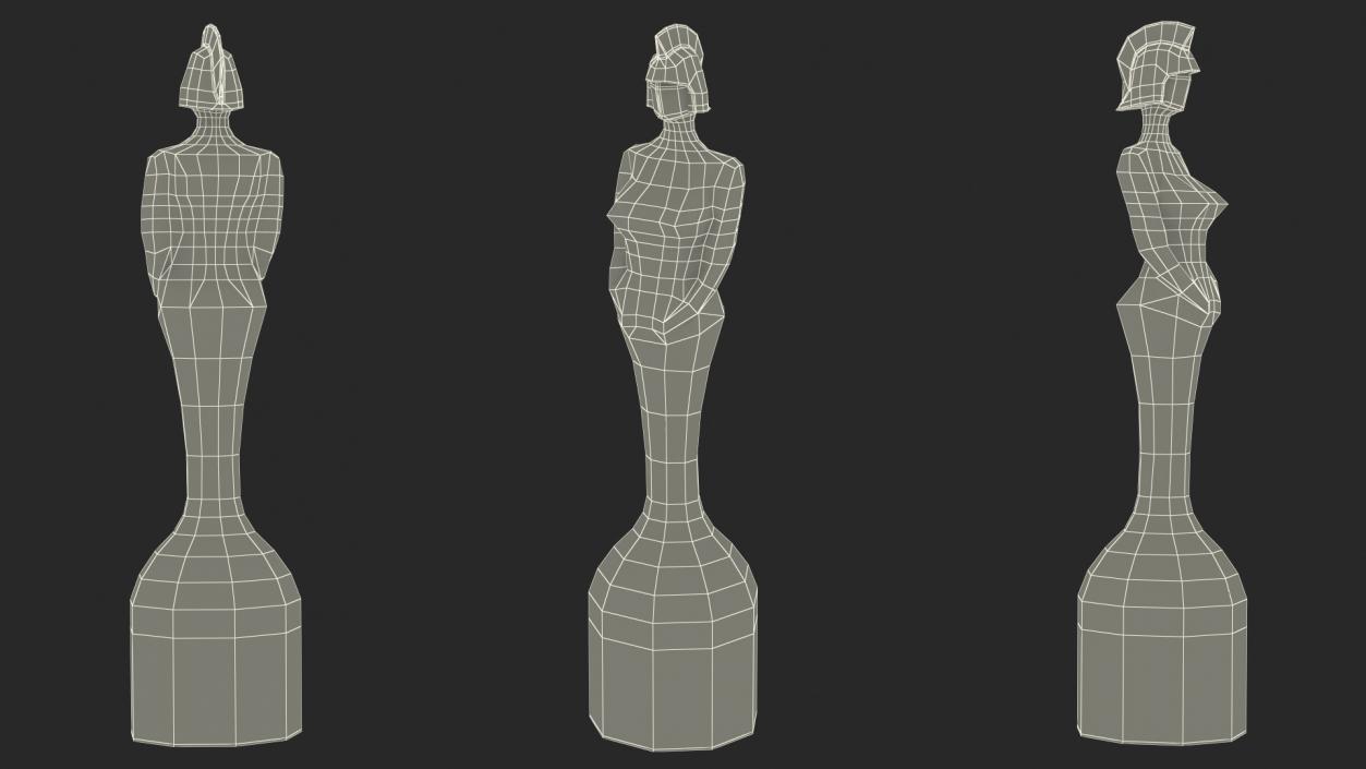 3D BRIT Award Statue Matte model