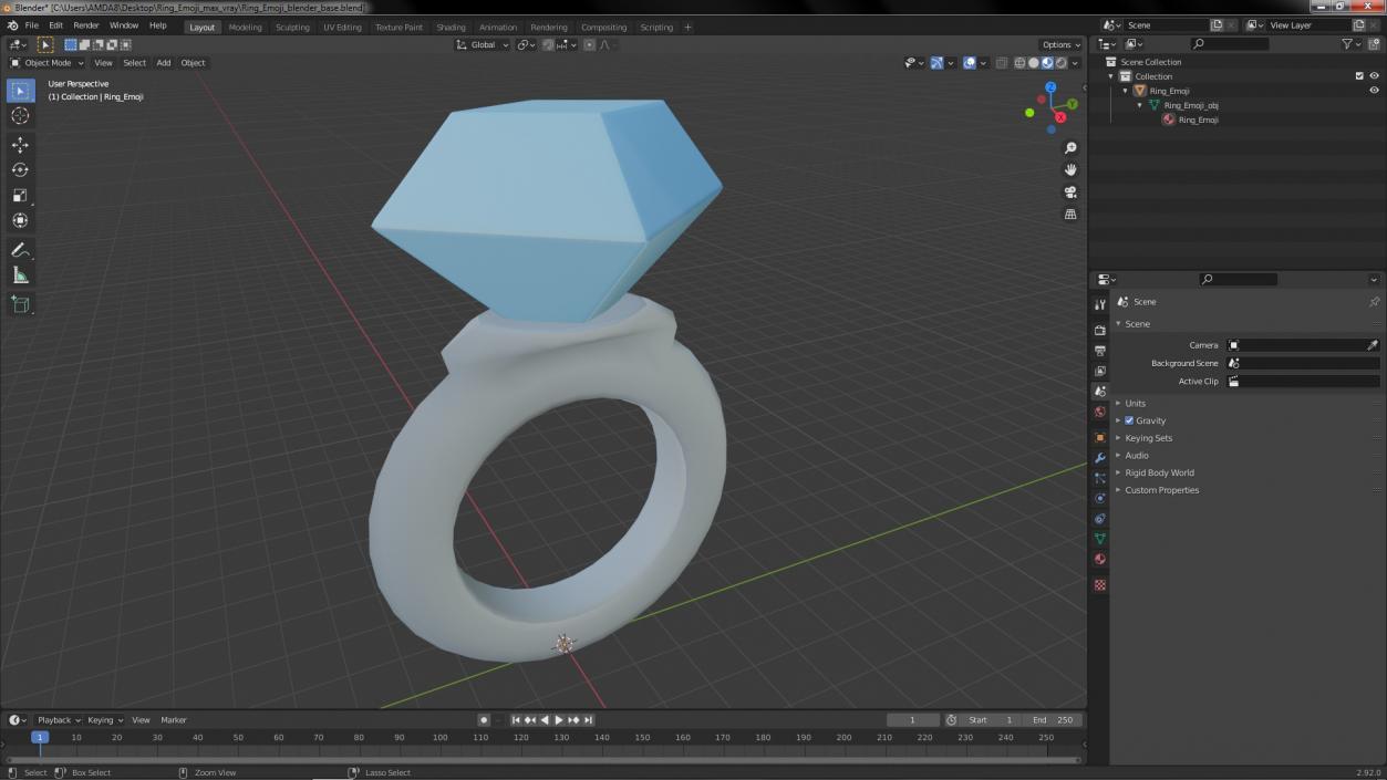 3D model Ring Emoji