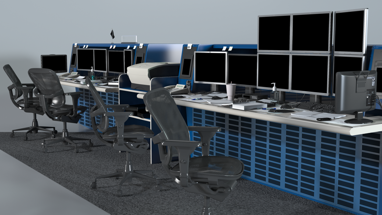 Office Workstation Set 3D