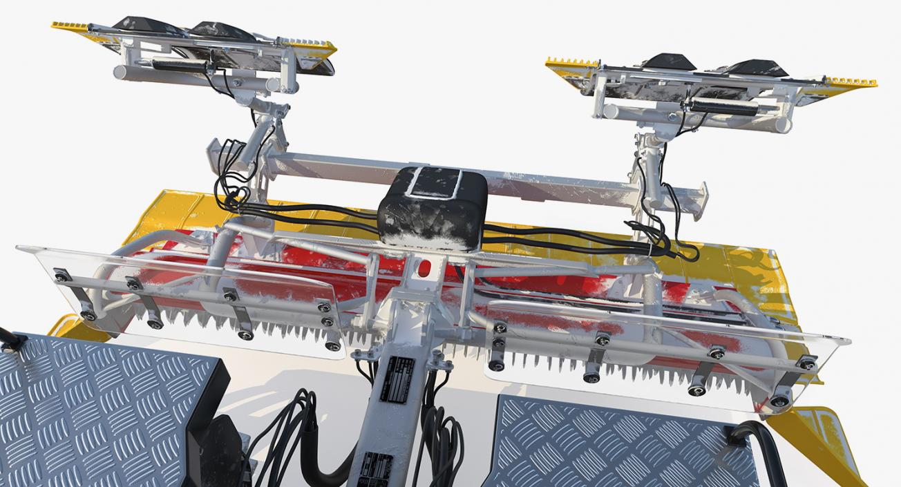 3D Snowy PistenBully 100 Snowcat with Snowplow model