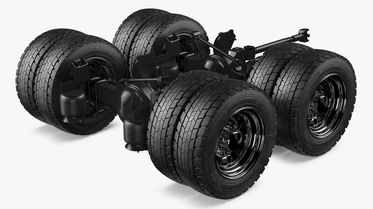 3D Heavy Duty Truck Tandem Rear Axle model