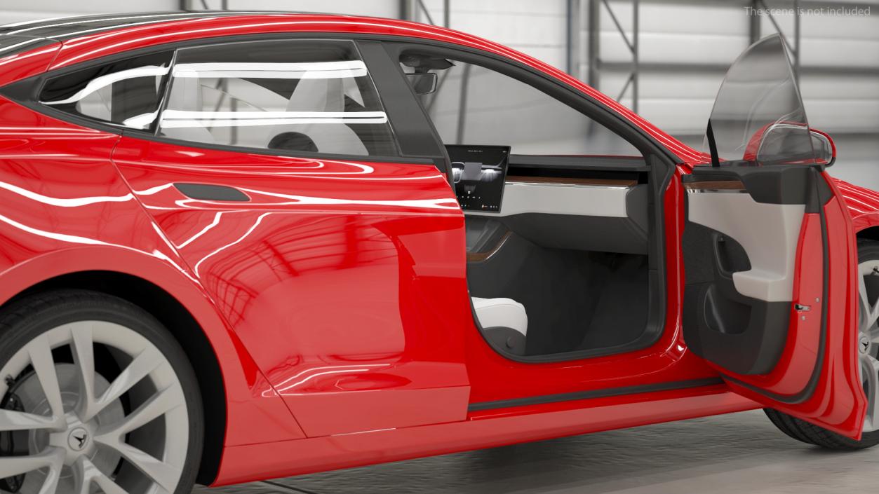 3D Tesla Model S Plaid Rigged