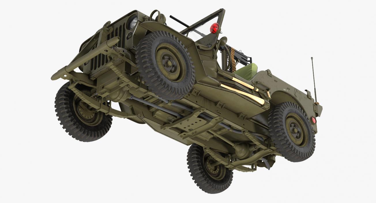 US Army Jeep Willys MB Ambulance Rigged 3D model