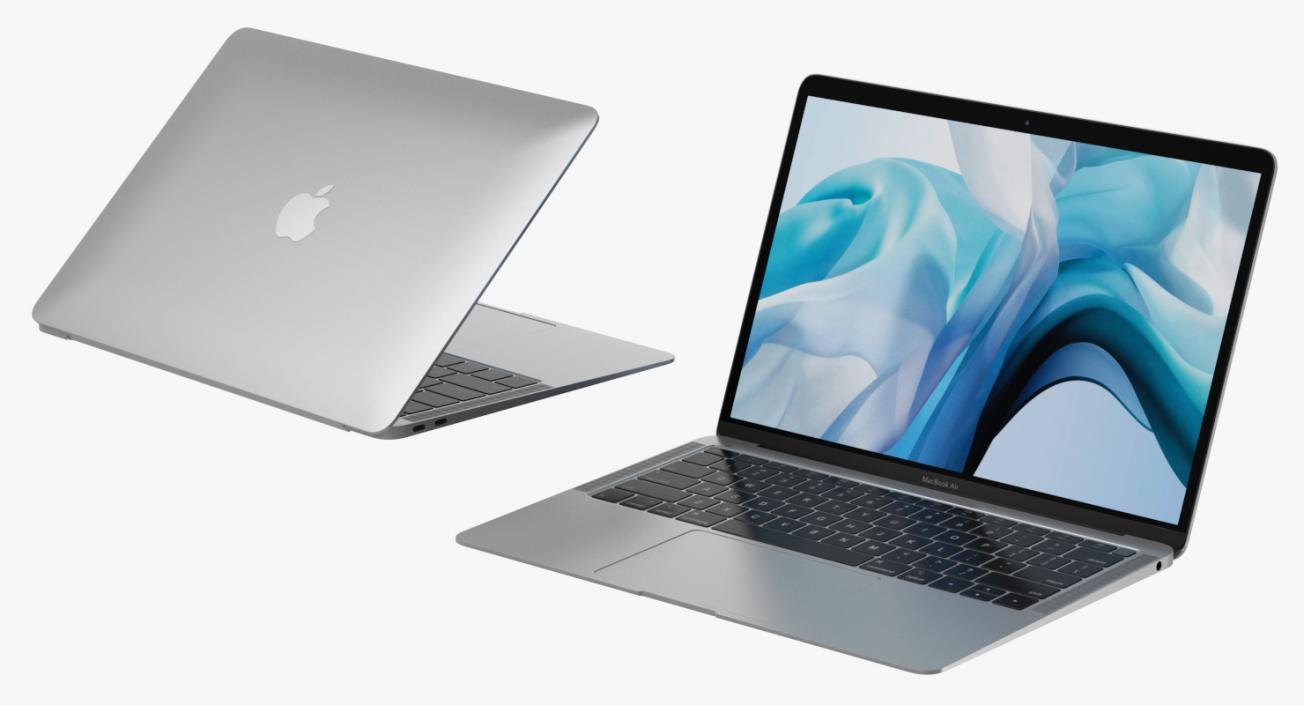 Apple MacBook Air Silver 13-inch 2018 3D