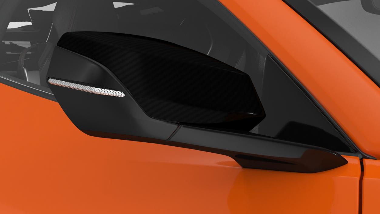 2023 Chevy Corvette Z0 Coupe Orange Rigged 3D