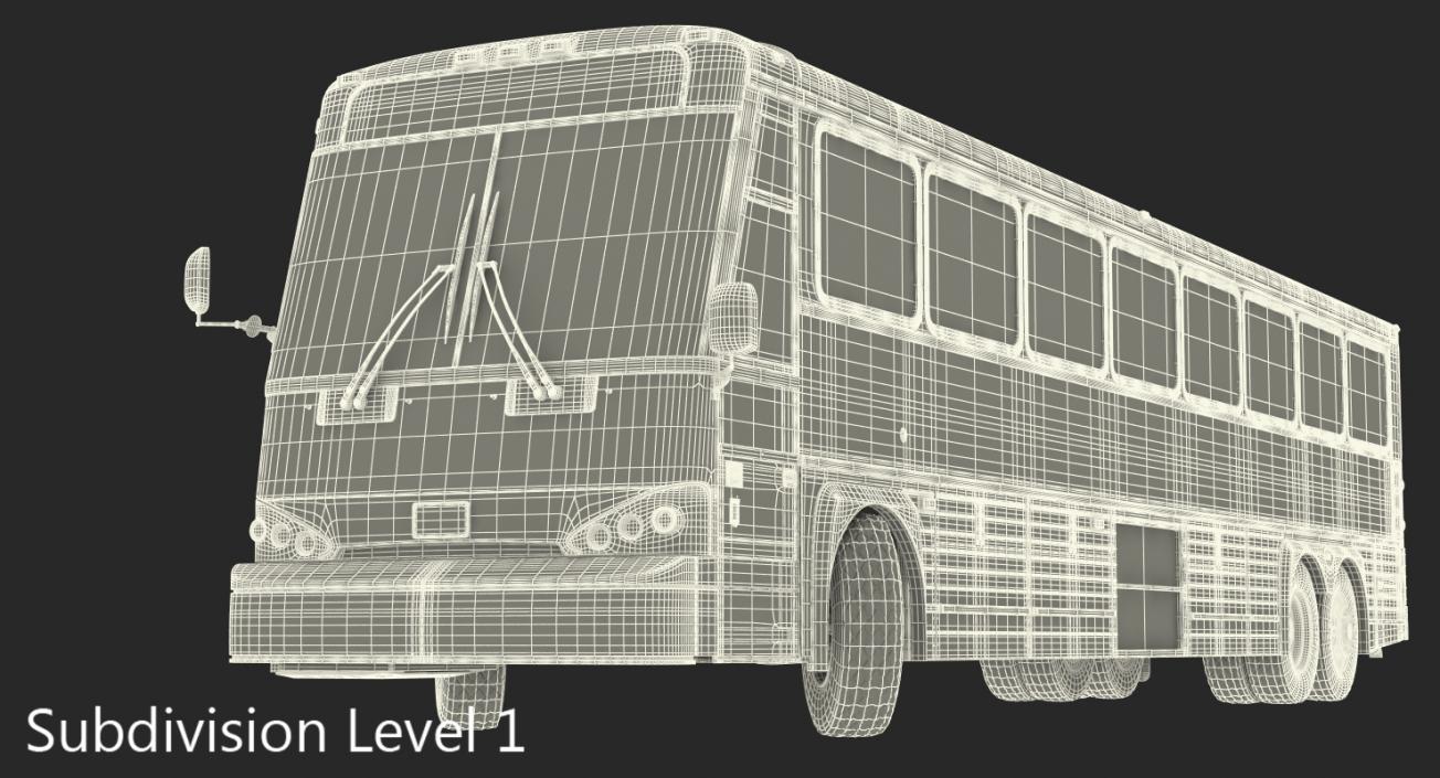 Intercity Bus MCI D4500ct Rigged 3D