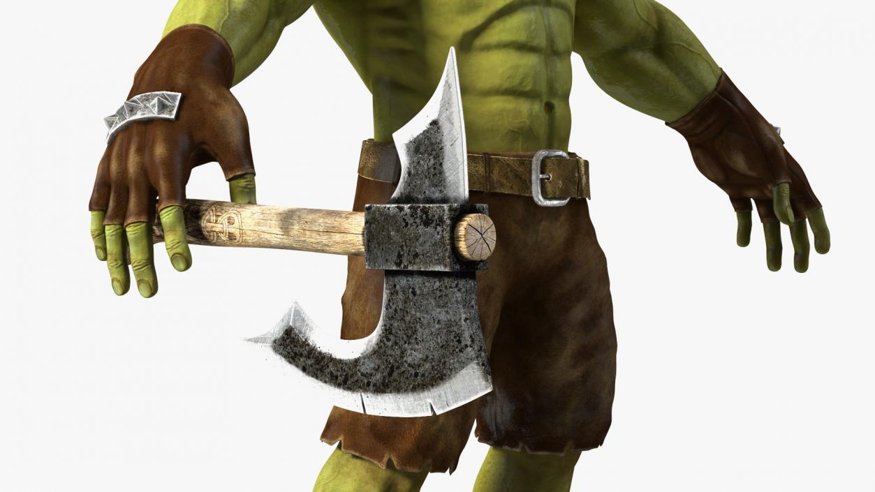 Green Orc Warrior 3D