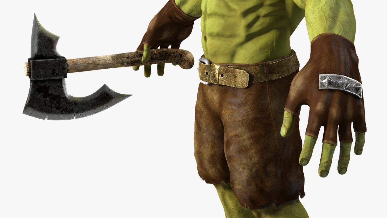 Green Orc Warrior 3D