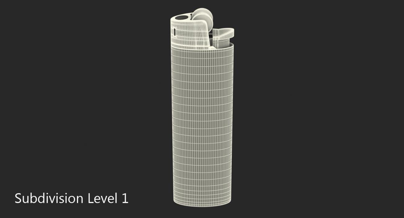 3D Disposable Plastic Gas Lighter Generic model
