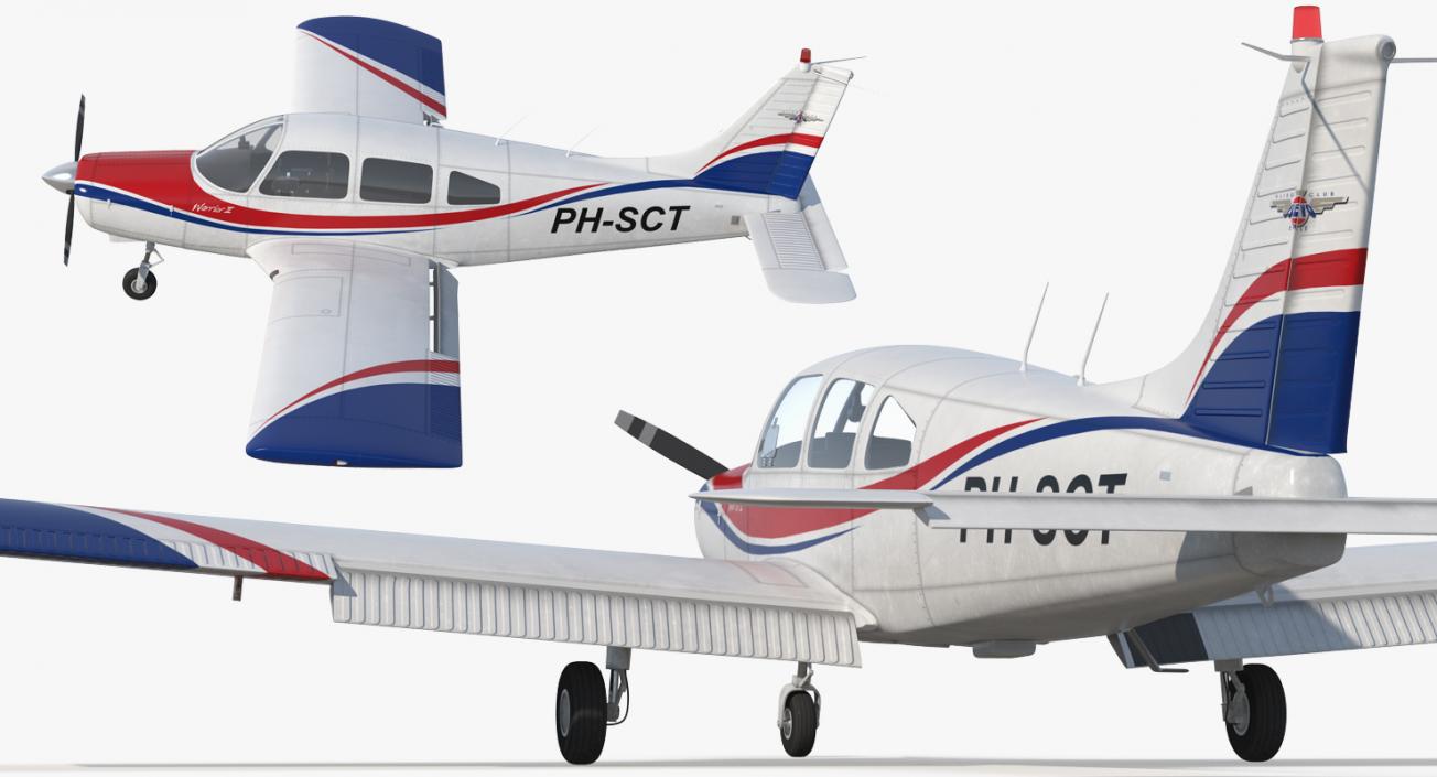 Aircraft Piper PA-28-161 Warrior II Rigged 3D