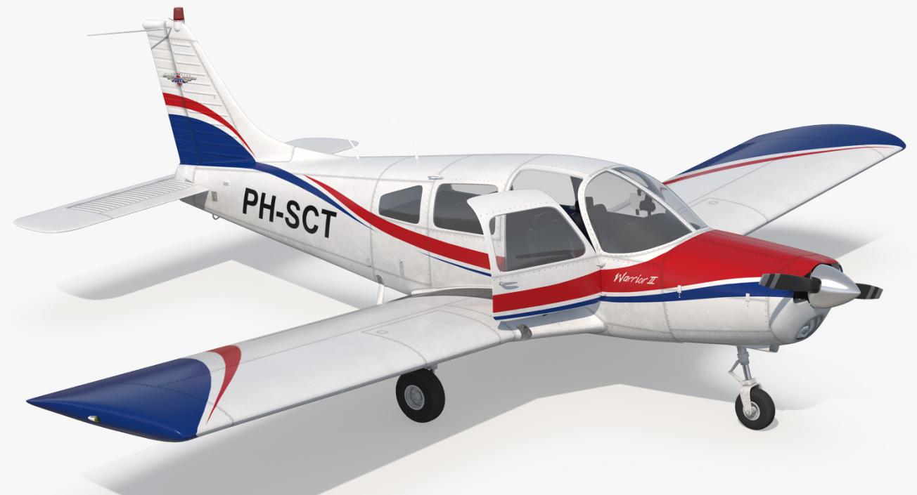 Aircraft Piper PA-28-161 Warrior II Rigged 3D