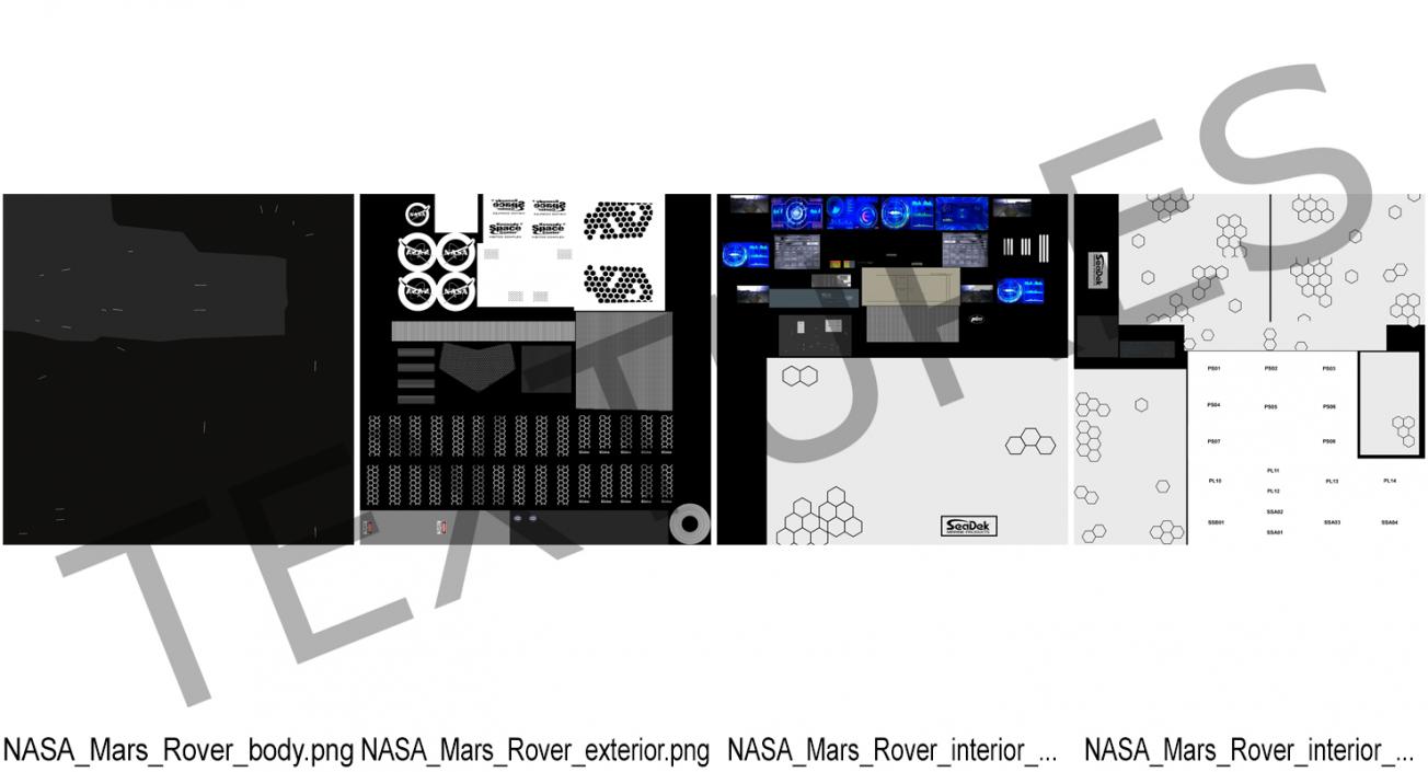 3D NASA Futuristic Mars Rover Concept Rigged