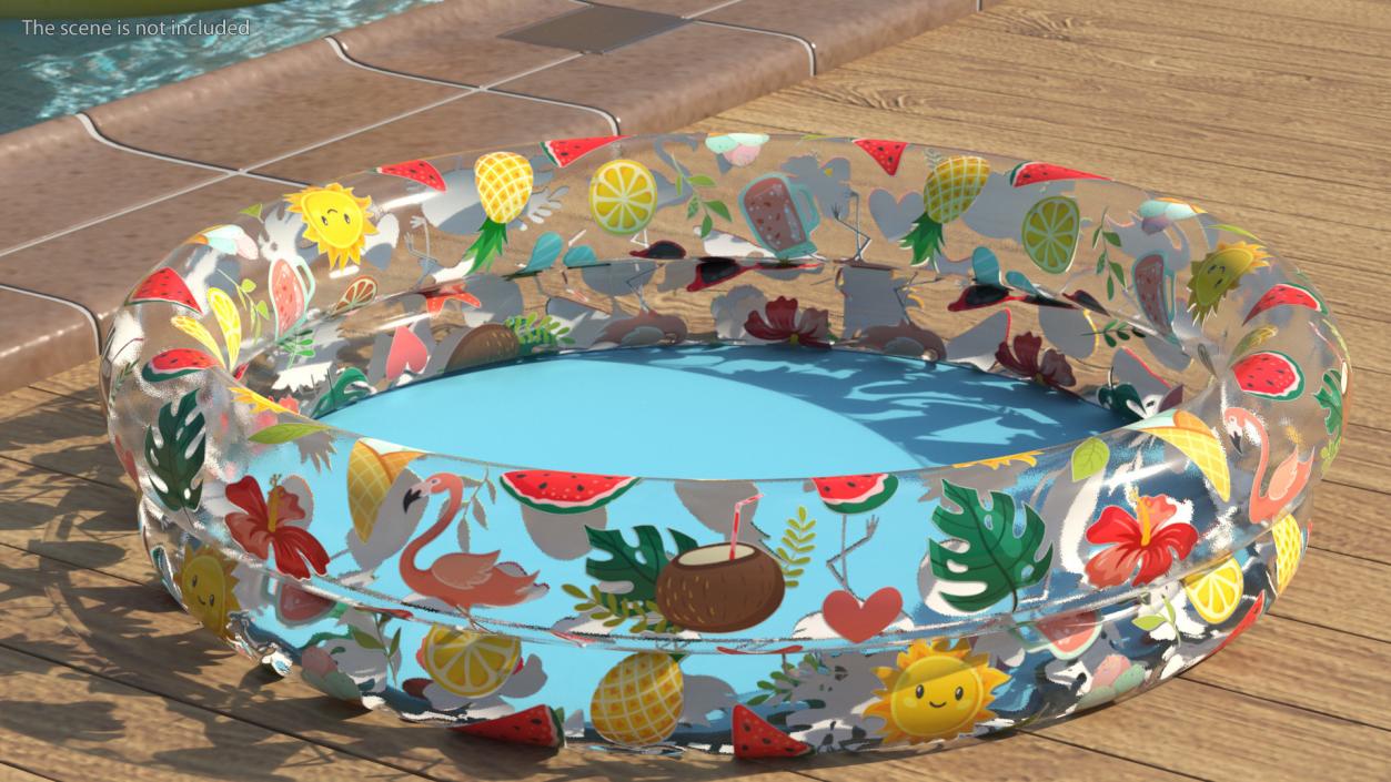 Inflatable Swimming Pool Tropical Style 3D model