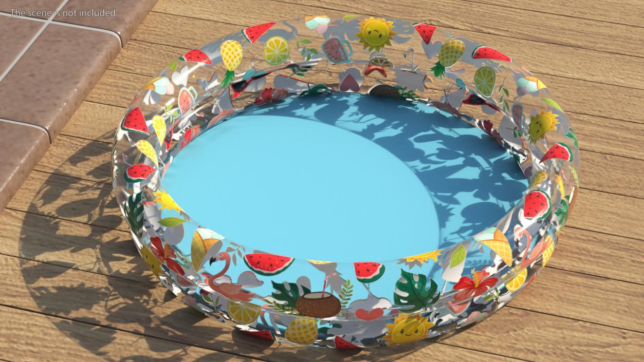 Inflatable Swimming Pool Tropical Style 3D model