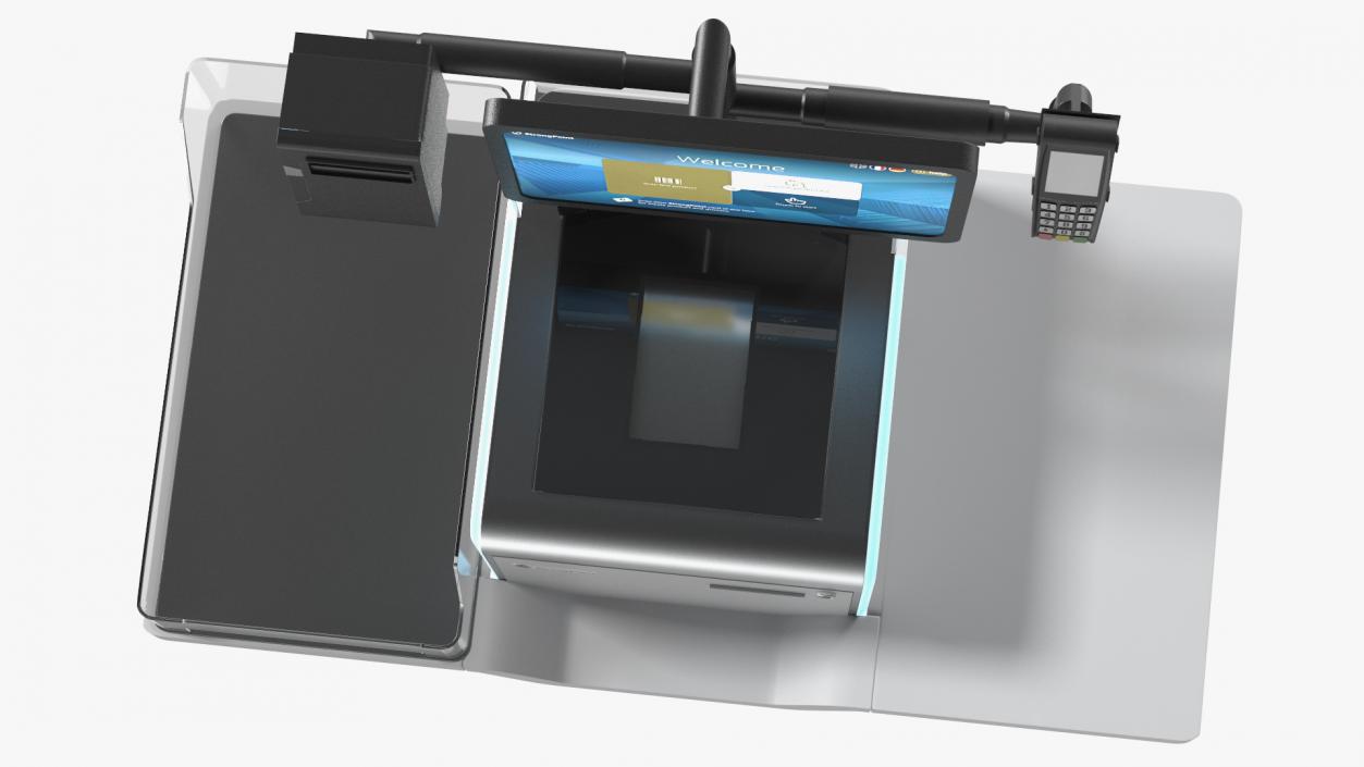 3D Self Checkout Machine StrongPoint model