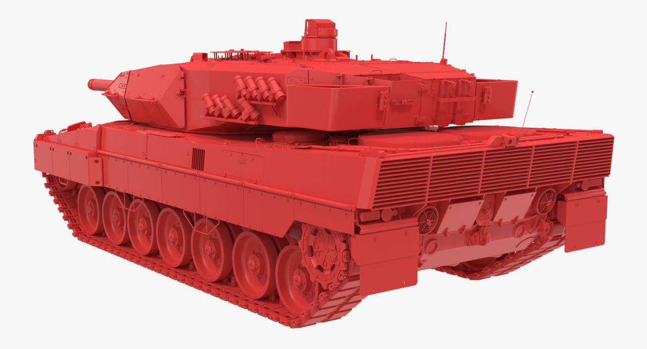 German Battle Tank Leopard 2A5 Desert Rigged 3D model