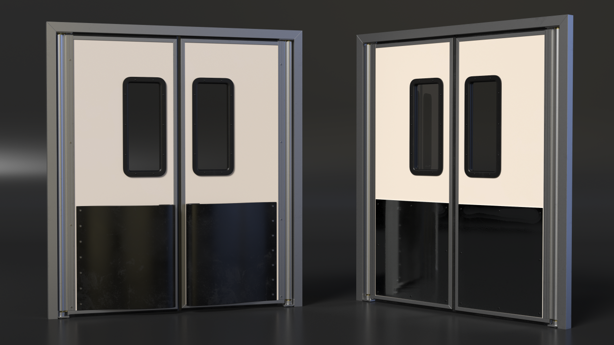 Impact Traffic Beige Polymer Doors 3D model