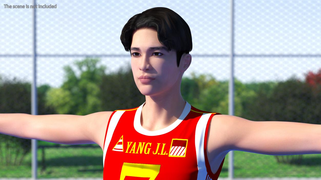 Chinese Volleyball Player Rigged 3D