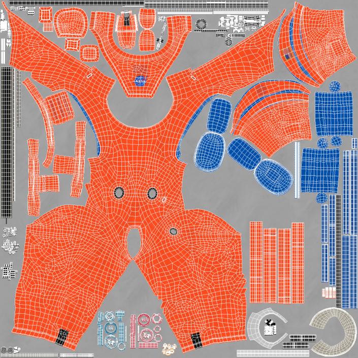 Astronaut in Orion Crew Survival System Spacesuit 3D model