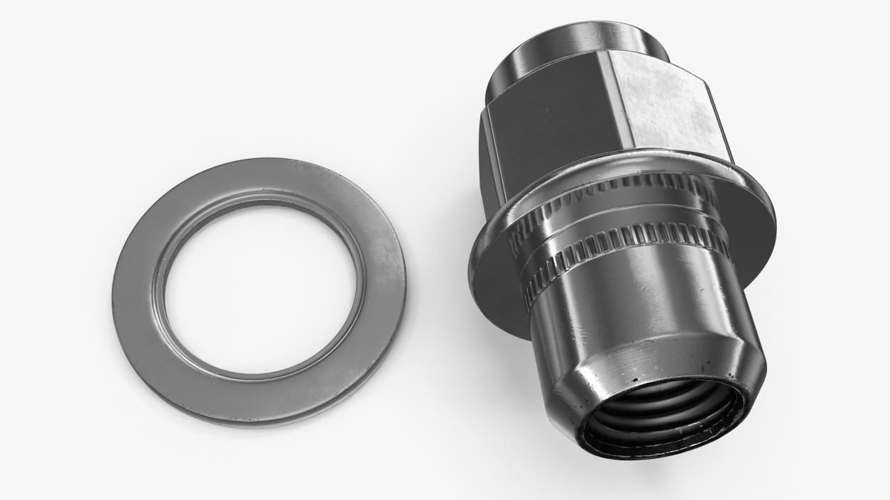 3D model Wheel Nut And Washer