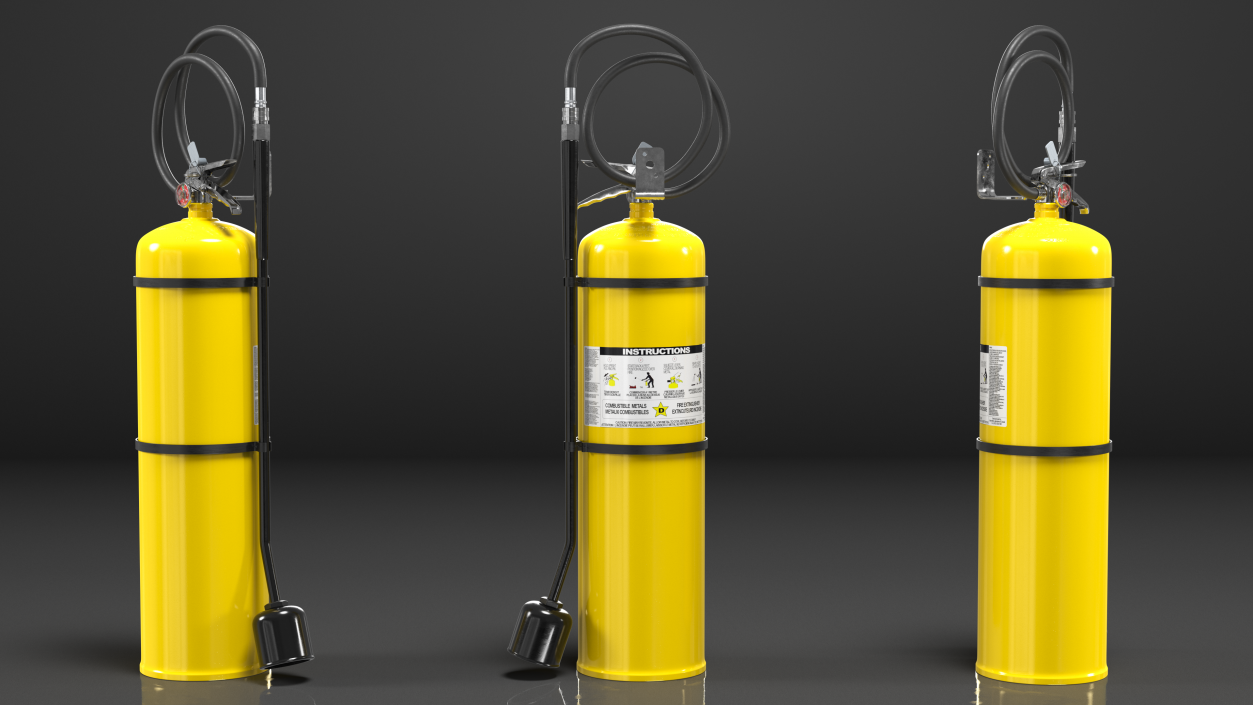Class D Copper Powder Fire Extinguisher 3D model